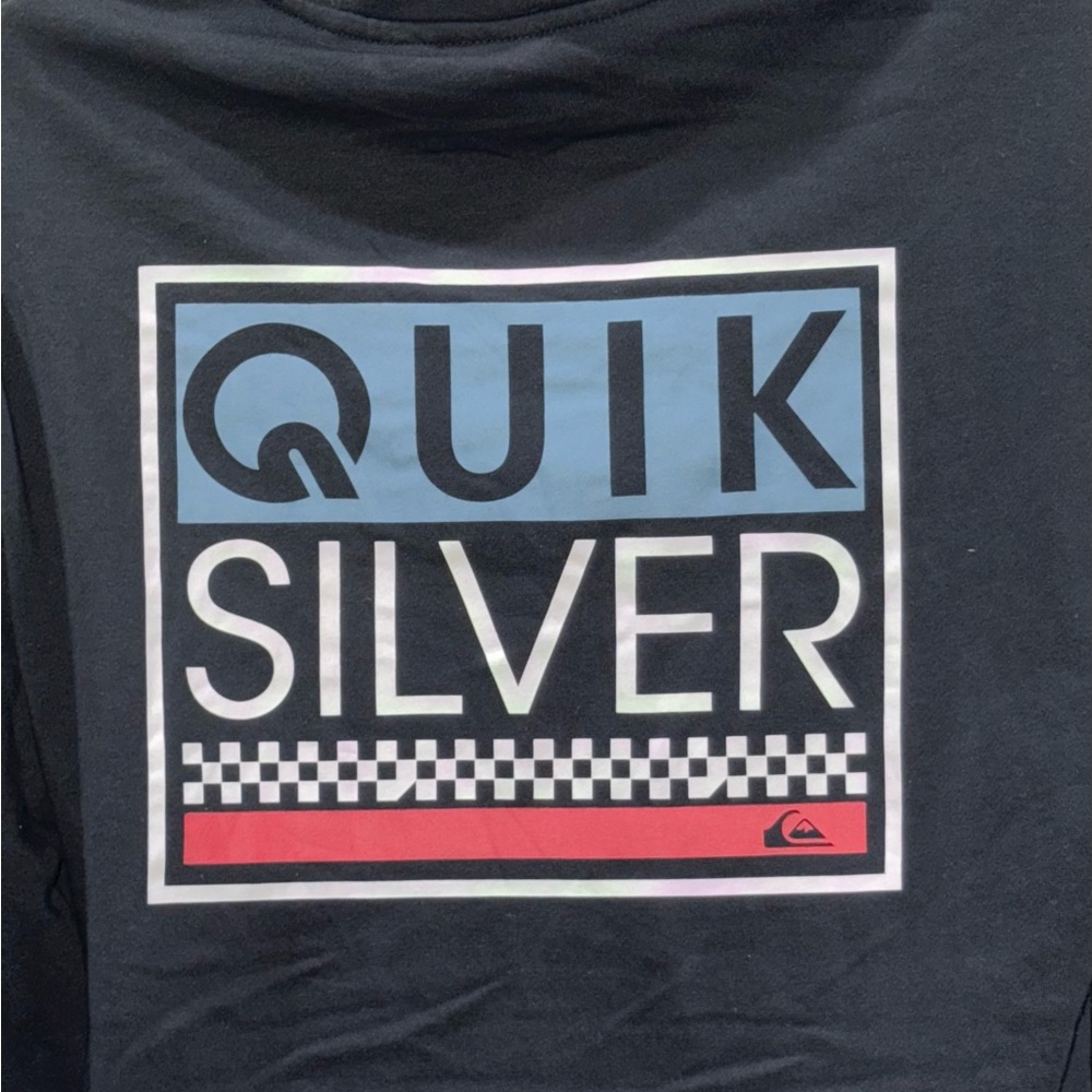 Quiksilver Men's Dark Hoodie with Logo *New* - Picture 2 of 6